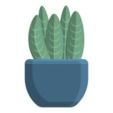Cozy Home Succulent Pot Icon Cartoon Of