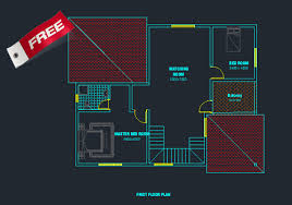 Double Story Small House Plan Dwg Net
