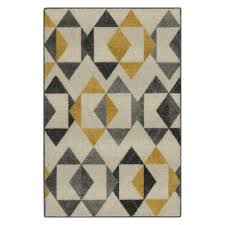 Gray Triangles Area Rug Rugs