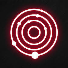 Solar System Icon In Neon Style Style