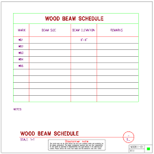 ns08 1 wood beam joist schedules