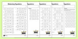 Balancing Equations Worksheet Pack