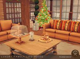 the sims resource luxury family log house