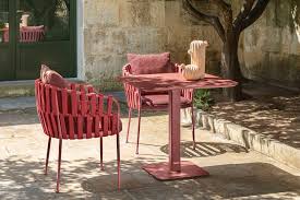 Red Folding Garden Table