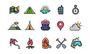 Design Element Of Campfire Vacation