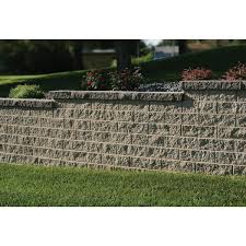 Rockwood Retaining Walls Sapphire 6 In H X 17 25 In W X 12 In D Gray Concrete Retaining Wall Block 27 Pieces 20 25 Sq Ft Pallet