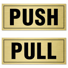 Pull Push Labels For Door Pack Of 2