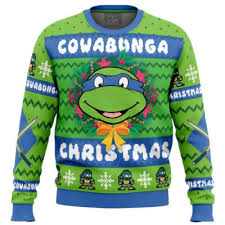 Cowabunga Leonardo Teenage Mutant Ninja Turtles Ugly Sweater