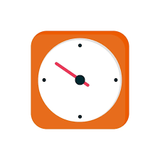 Vector Clock In Square Frame Realistic