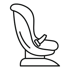 Belt Baby Car Seat Icon Outline Style
