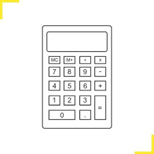Calculator Linear Icon Thin Line