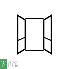 Opened Window Icon Simple Solid Style
