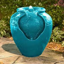 Outdoor Glazed Urn Pot Floor Fountain