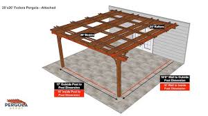 20x20 Wood Pergola Patio Cover Kit