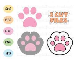Paw Print Svg Cat Dog Paw Print Cut