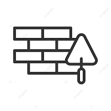 Construction Web Icon With Brick Wall