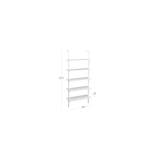 White Metal Wall Mount Bookshelf 72 5