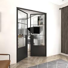 Steel Framed Swing Glass Panel Door