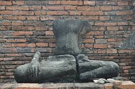 Old Buddha Ancient Statue In Ayudhaya
