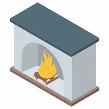 Burning Wood Chimney Fireplace
