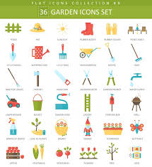 Vector Garden Color Flat Icon Set