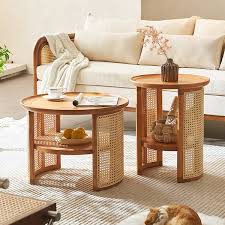 Rattan Round Coffee Table Aesthetic