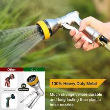 Garden Hose Nozzle Sprayer 100 Heavy Duty Metal Water Hose Sprayer With 7 Spray Patterns