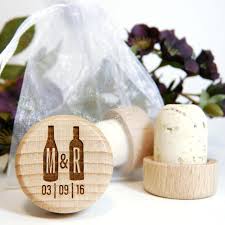 Wine Stoppers With Organza Favor Bags