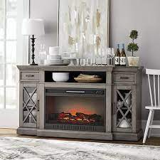 Lochlan 66in Rustic Gray Fireplace