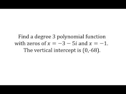 Degree 3 Polynomial Function