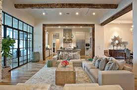 cozy living rooms with ceiling beams