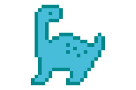 Dinosaur Pixel Art Icon Svg Cut File