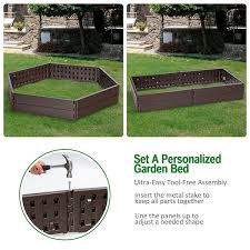 Gymax Hdpe Plastic Raised Garden Bed