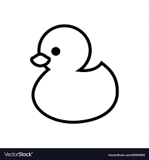 Duck Animal Outline Mini Drawings
