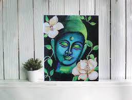 Buy Buddha Painting Indian Canvas Art