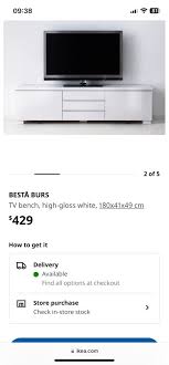 Ikea Besta Burs Tv Bench Furniture