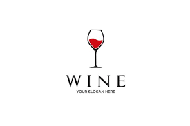 Red Wine Glass Logo Design Icon Vector