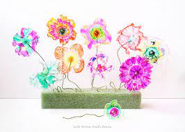 Recycled Plastic Flowers Art And