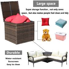 Outdoor Rattan Padded Sofa Level Set