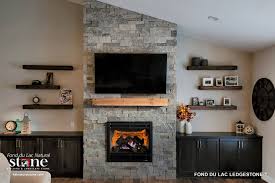 Fond Du Lac Ledgestone Fireplace