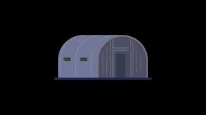 Storage Warehouse House Icon Animation