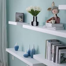 White Floating Decorative Wall Shelf