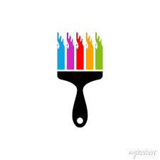 Paint Brush Logo Icon Design Template