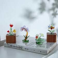 Handmade Glass Flower Decoration Mini