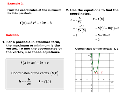 Math Example Quadratics Parabola