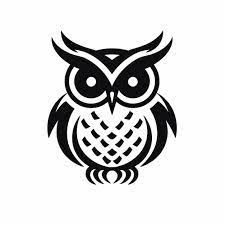 Premium Ai Image Owl Icon Line Art