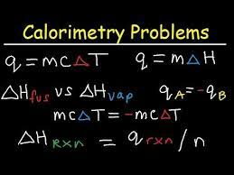 Calorimetry Problems Thermochemistry