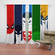 Batman Superman Hulk Wolverine Curtain