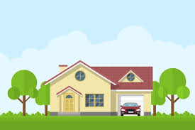 Privat Living House With Garage And Car
