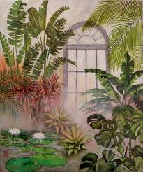 Glasshouse Garden Painting By Katia